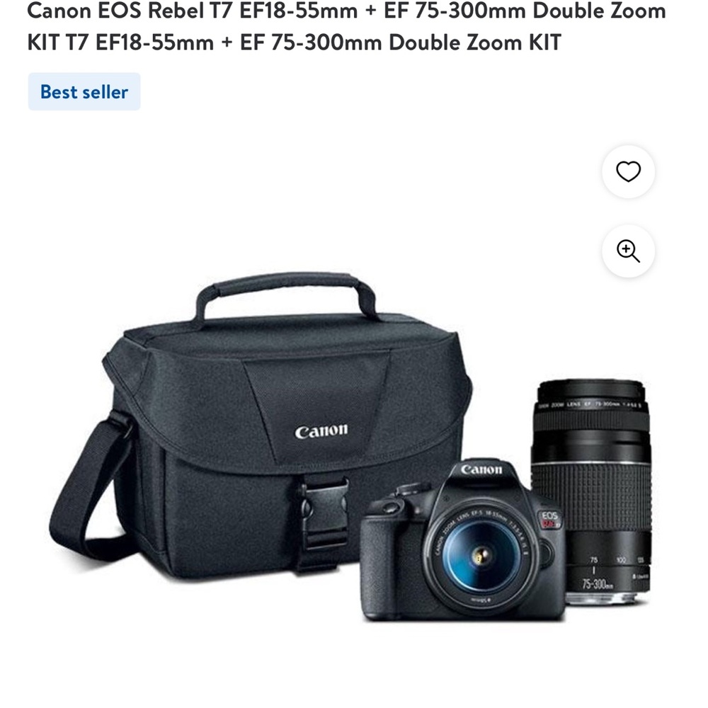 Canon Rebel T7 DSLR camera